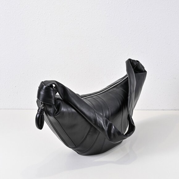 Lemaire Small Croissant Unisex Bag in Black
